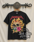 Metallica – Flower Skull (Black) – Vintage Band T-Shirt