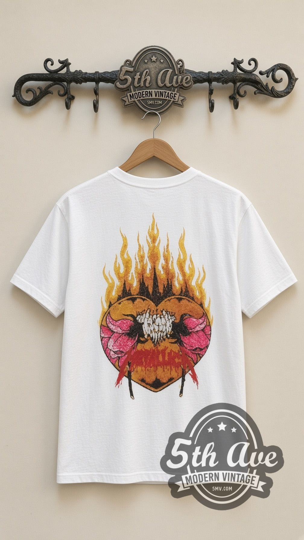 Metallica – Flower Skull (White) – Vintage Band T-Shirt
