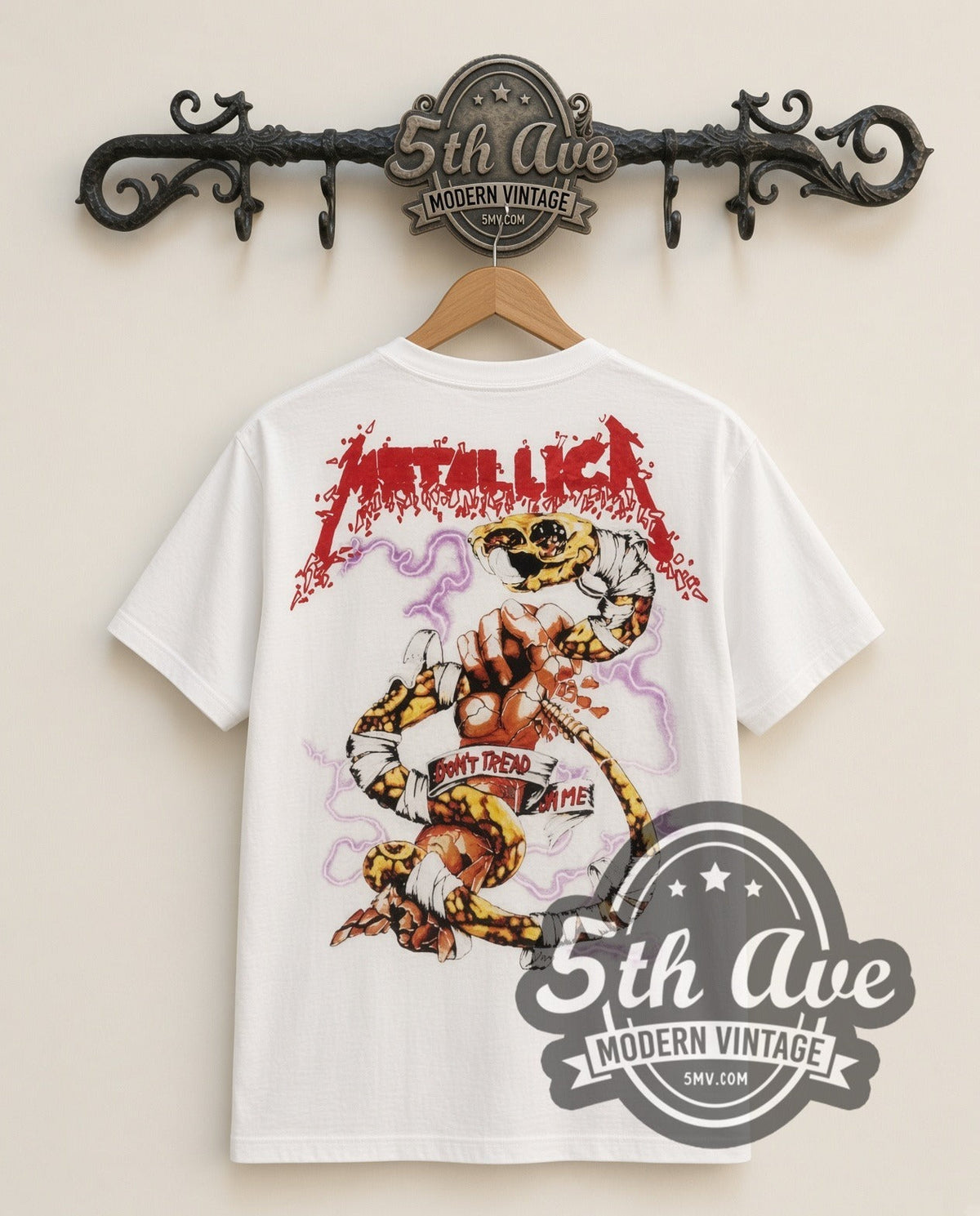 Metallica – Biker (White) – Vintage Band T-Shirt