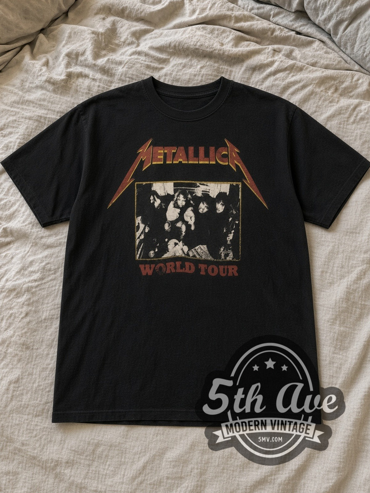 Metallica – World Tour Band Photo – Vintage Band T-Shirt