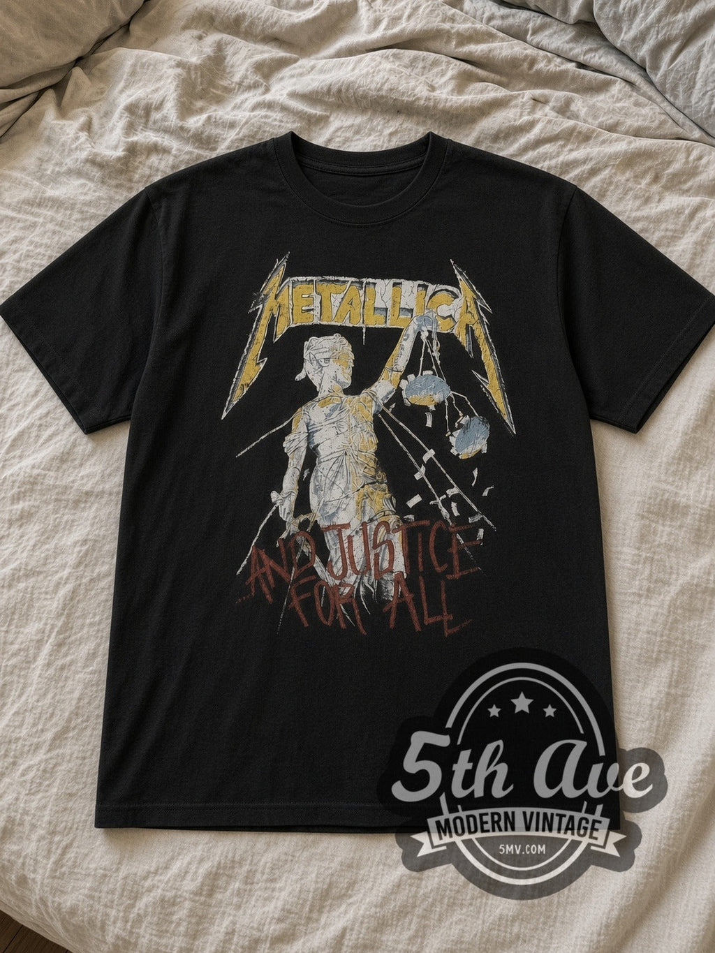 Metallica –...And Justice for All Tour 1989 – Vintage Band T-Shirt