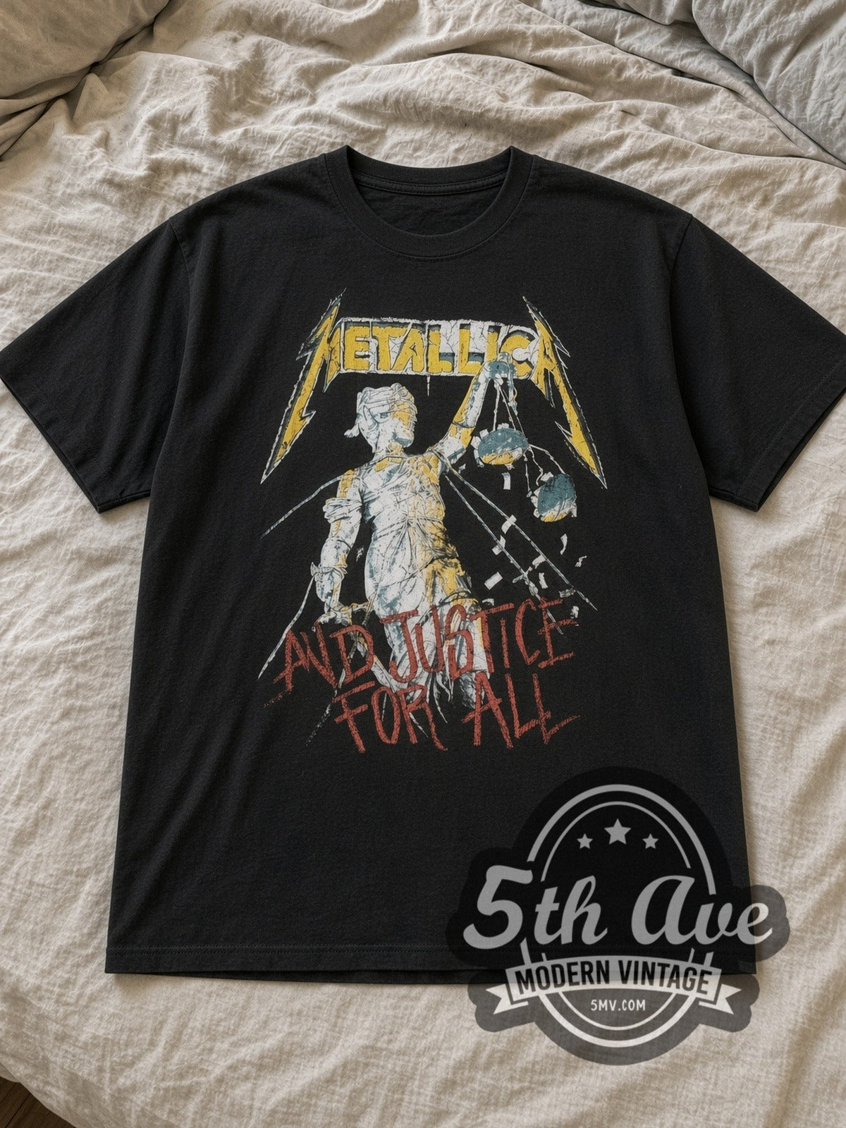 Metallica –...And Justice for All World Tour 1989 – Vintage Band T-Shirt