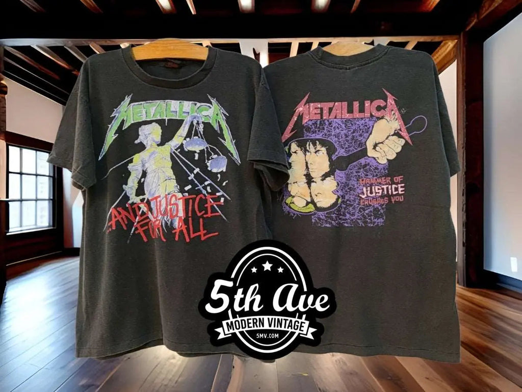 Metallica – And Justice for All Hammer of Justice – Vintage Band T-Shirt