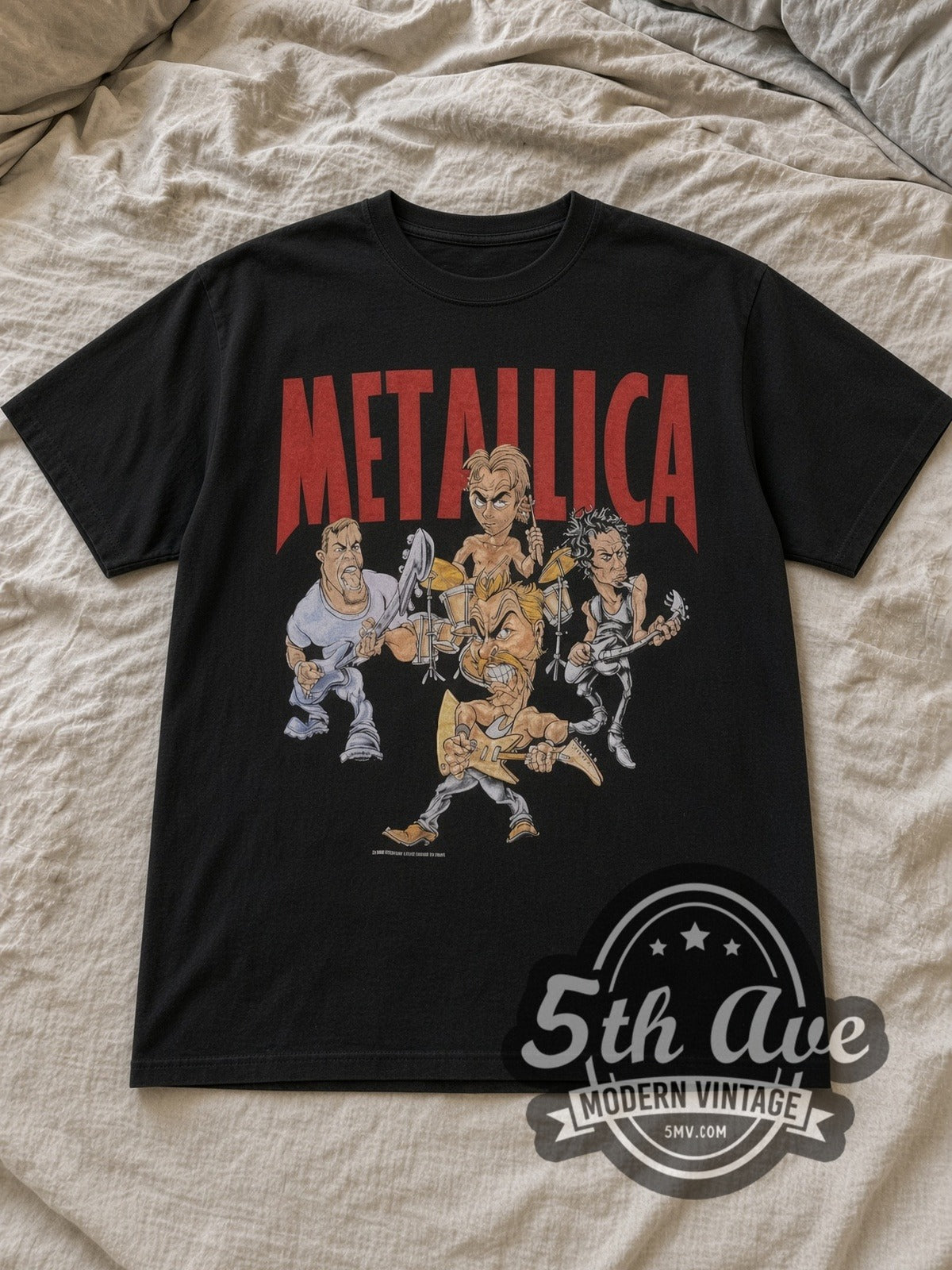 Metallica – Cartoon Graphic – Vintage Band T-Shirt
