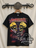 Metallica – Dual Skulls Snake All Over Print – Vintage Band T-Shirt