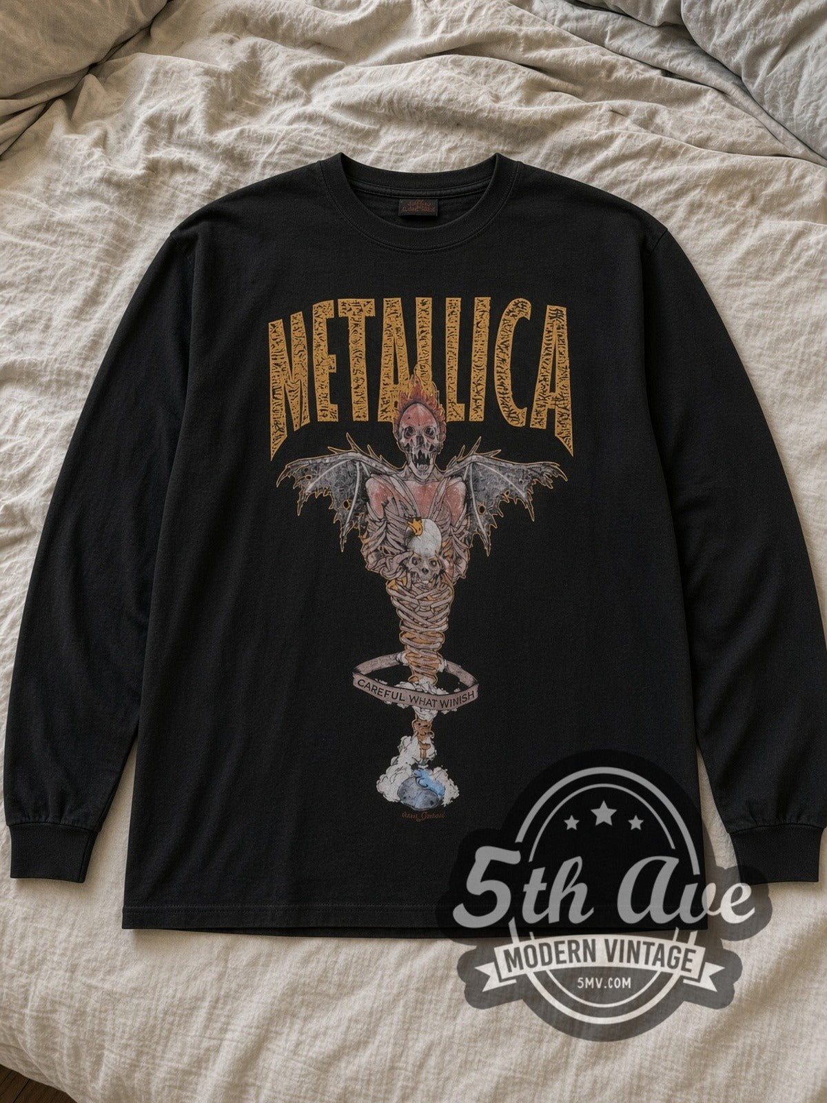 Metallica – King Nothing Careful What You Wish – Vintage Band Long Sleeve T-Shirt