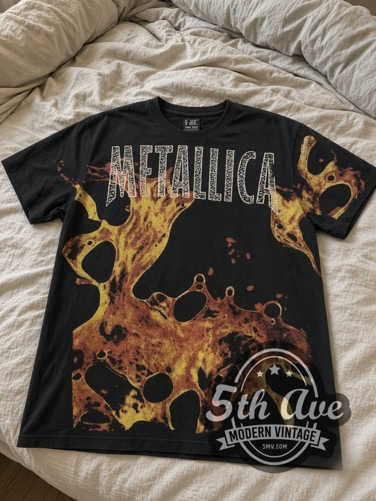 Metallica – Liquid Fire All Over Print – Vintage Band T-Shirt