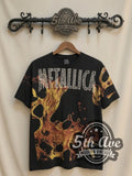 Metallica – Liquid Fire All Over Print – Vintage Band T-Shirt
