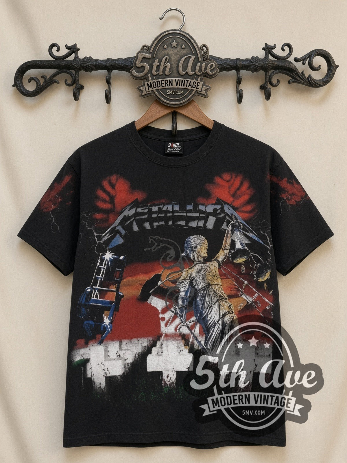Metallica – Master of Puppets Graveyard All Over Print – Vintage Band T-Shirt