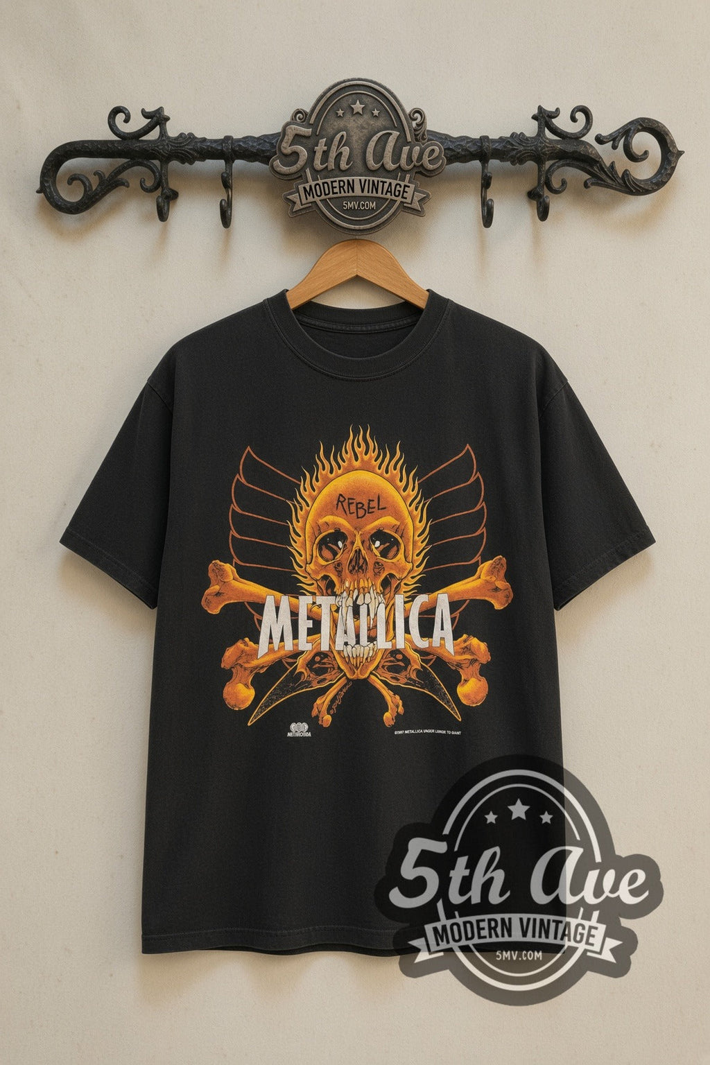 Metallica – Rebel Flaming Skull & Yin-Yang Skulls 1997 – Vintage Band T-Shirt
