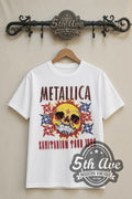 Metallica – Sanitarium Skull 1998 Tour Dates (White) – Vintage Band T-Shirt