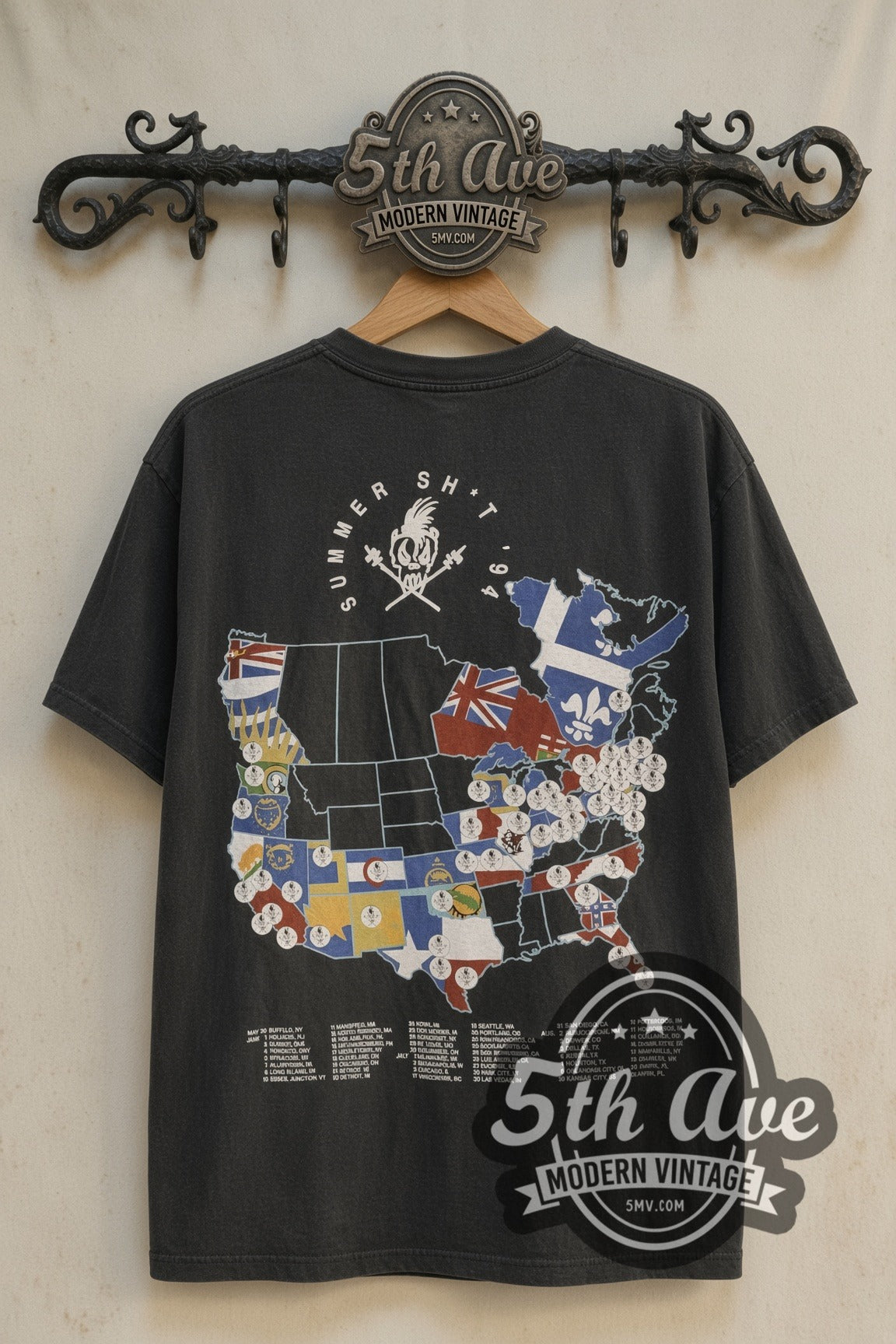 Metallica – Scary Guy Summer Sh*t '94 Tour Map – Vintage Band T-Shirt