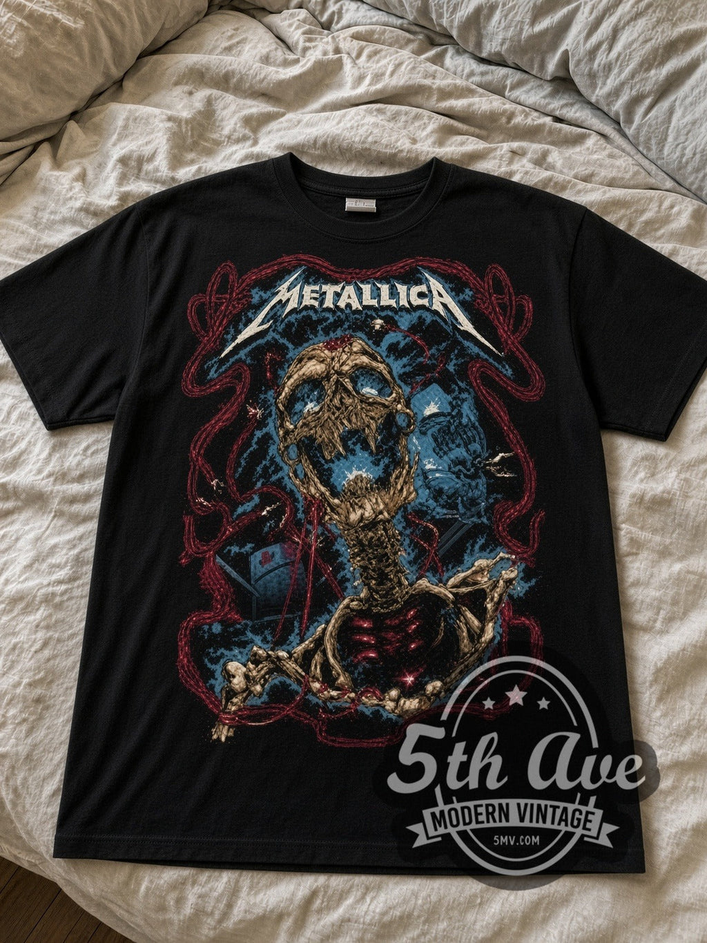 Metallica – Skeleton Rising – Vintage Band T-Shirt