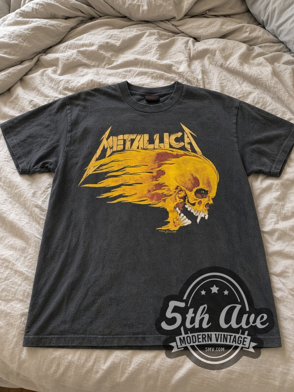 Metallica – Summer Shit '94 Flaming Skull – Vintage Band T-Shirt