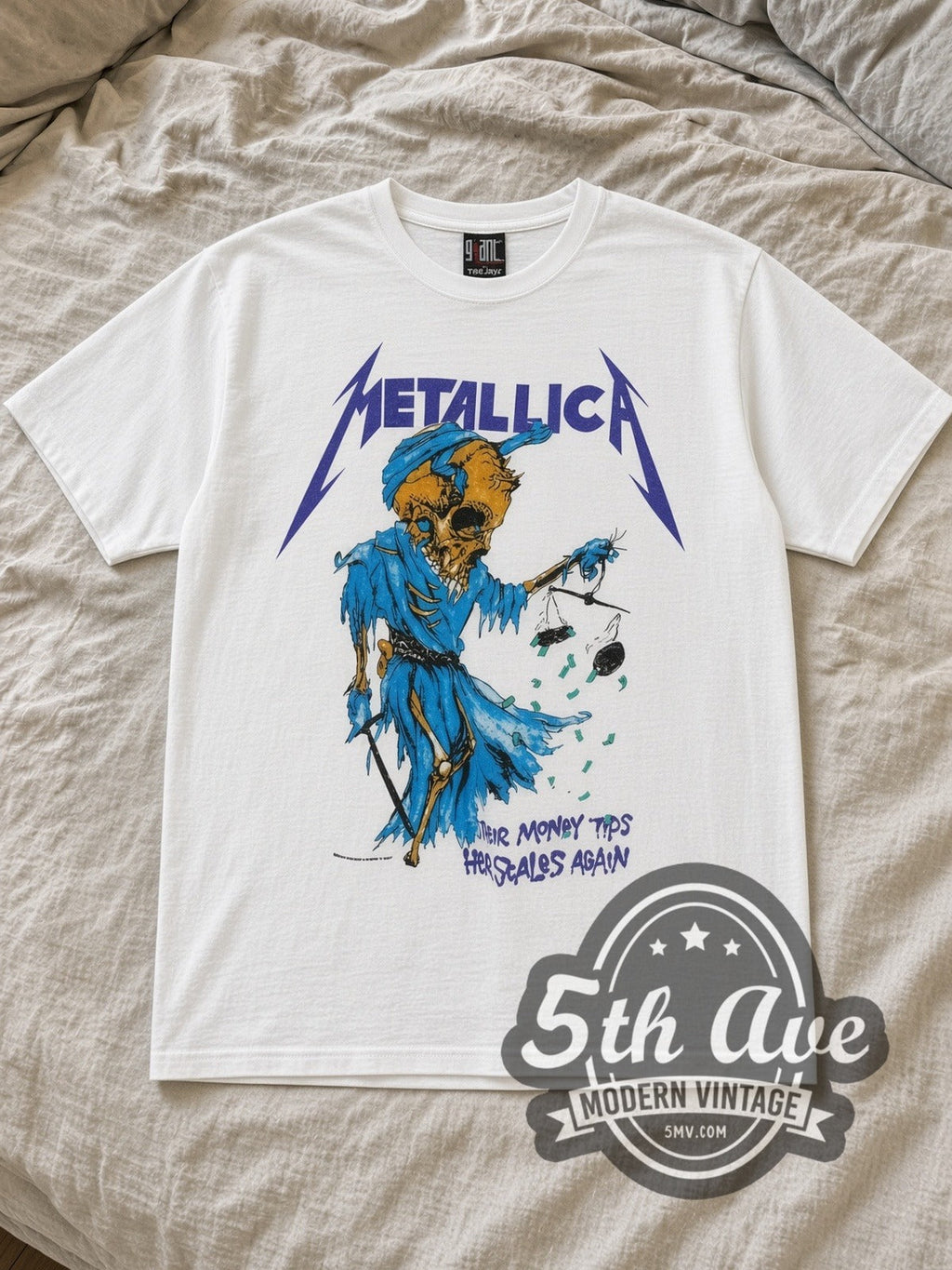 Metallica – Their Money Tips Her Scales Again – Vintage Band T-Shirt