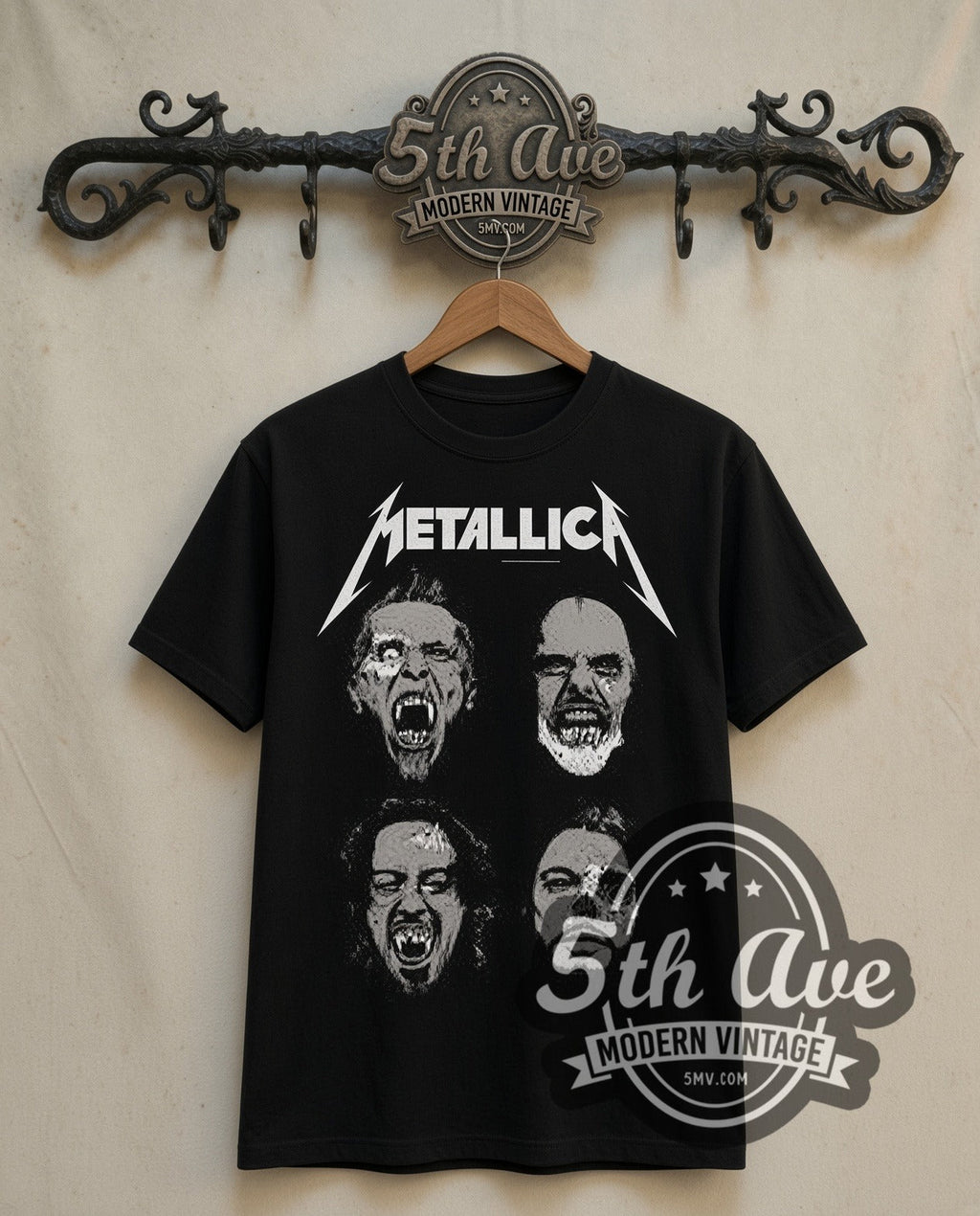 Metallica – Zombie Band Faces – Vintage Band T-Shirt