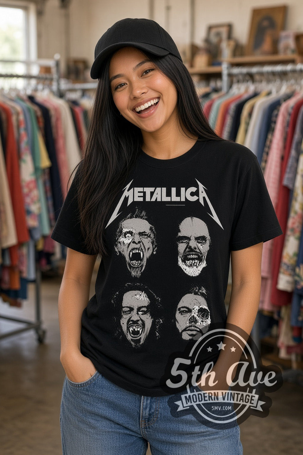 Metallica – Zombie Band Faces – Vintage Band T-Shirt