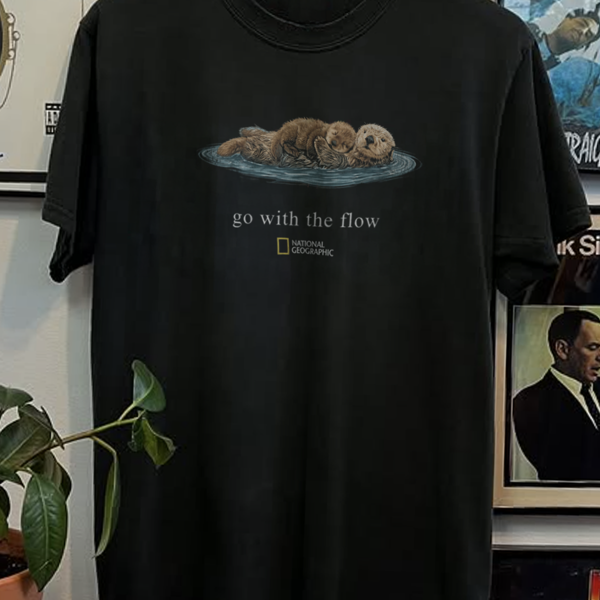 Nat Geo Go With The Flow Washed Black tee