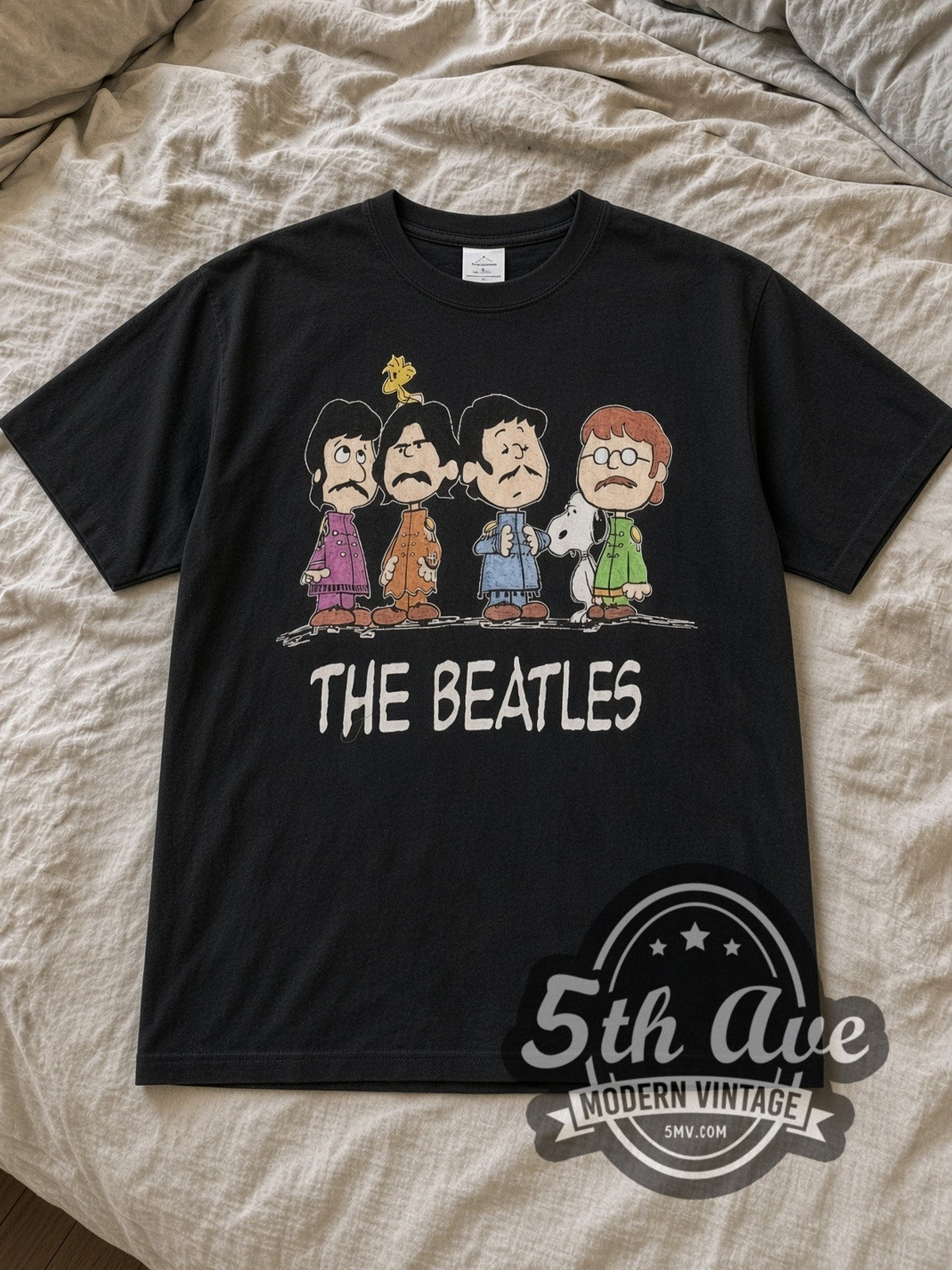 Peanuts x The Beatles – The Beagles – Vintage Cartoon T-Shirt
