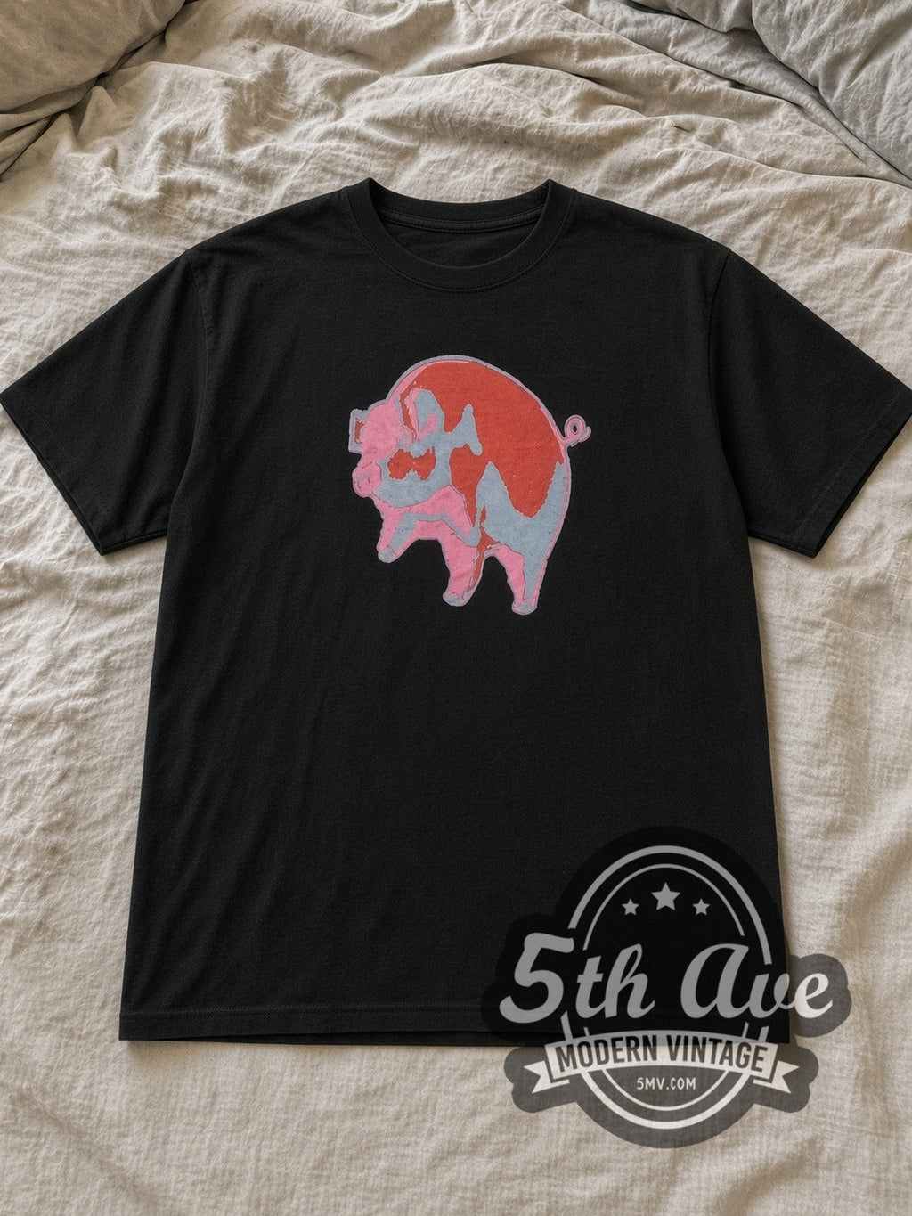 Pink Floyd – Animals Red Pink Blue Pig – Vintage Band T-Shirt