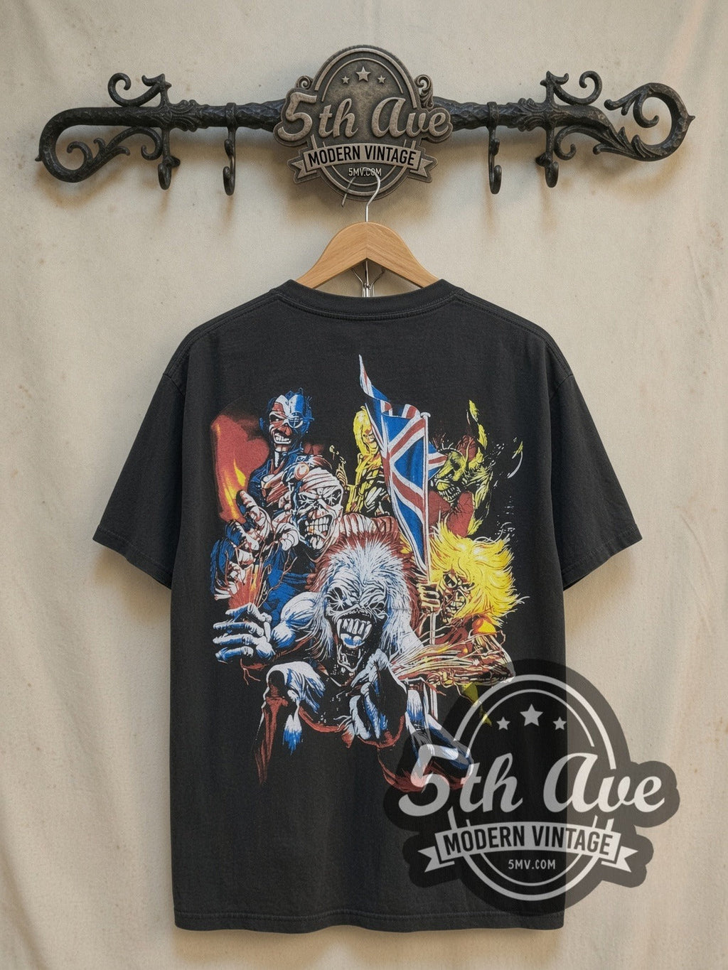Iron Maiden – Iron Maiden Artwork – All Over Print – Vintage Band T-Shirt