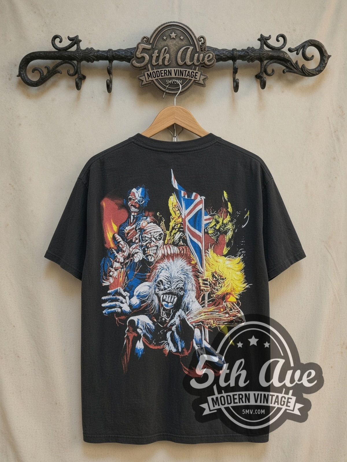 Iron Maiden – Iron Maiden Artwork – All Over Print – Vintage Band T-Shirt