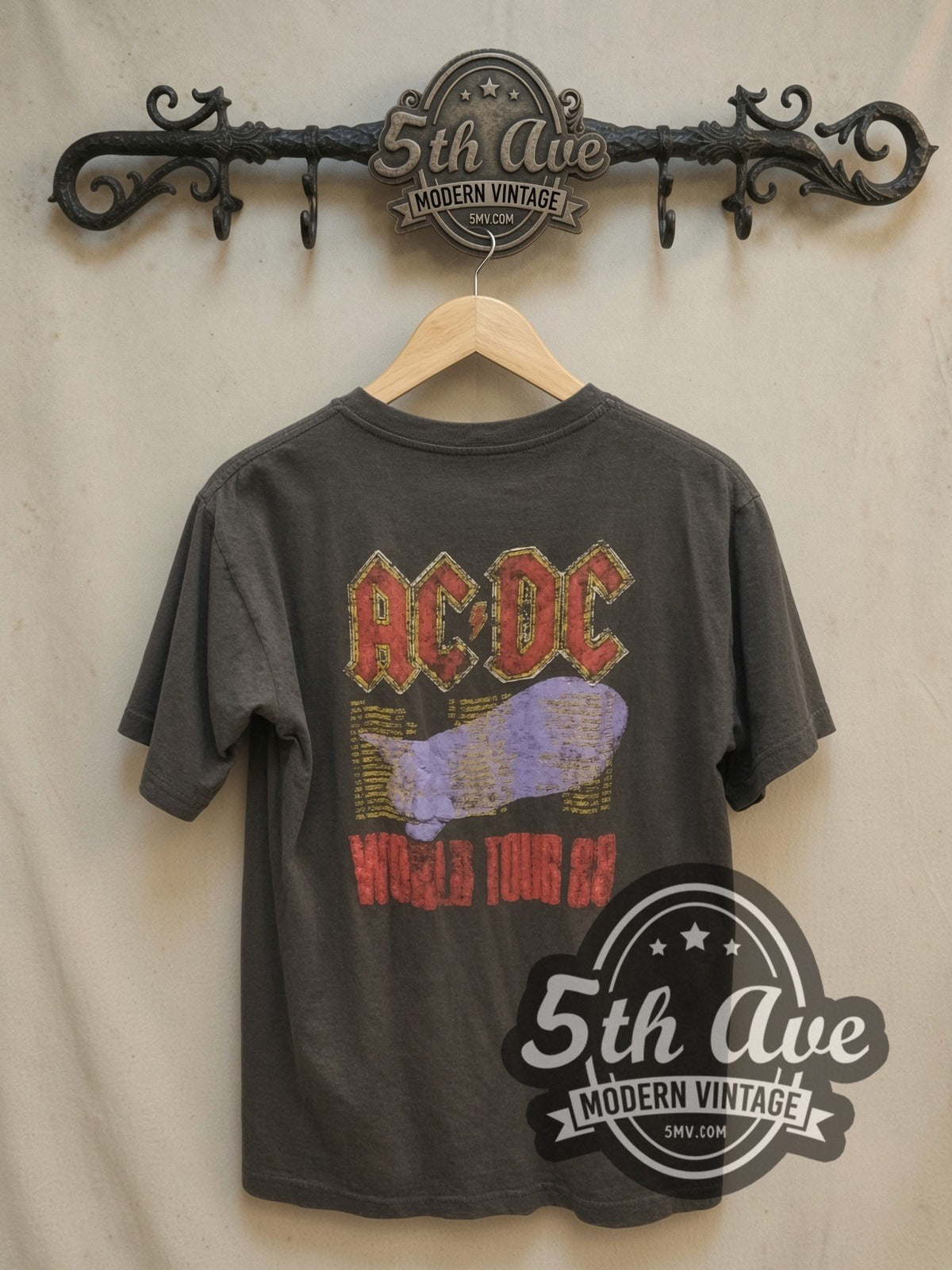 AC/DC – Angus Young Red Schoolboy Purple Haze – Vintage Band T-Shirt