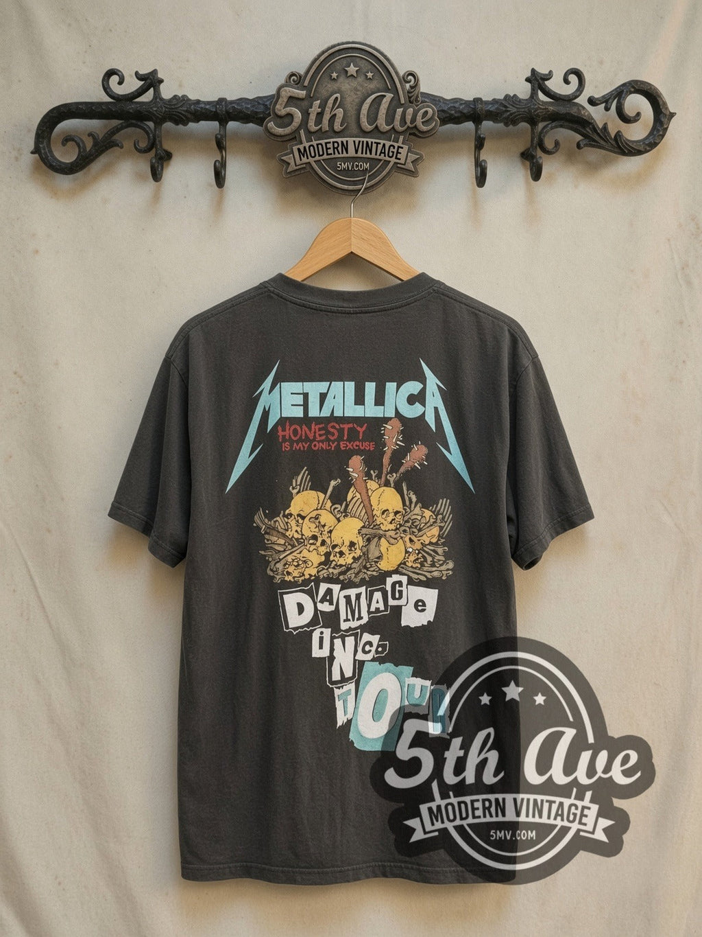 Metallica – Damage Inc. Red Crown Pushead Skull – Vintage Band T-Shirt