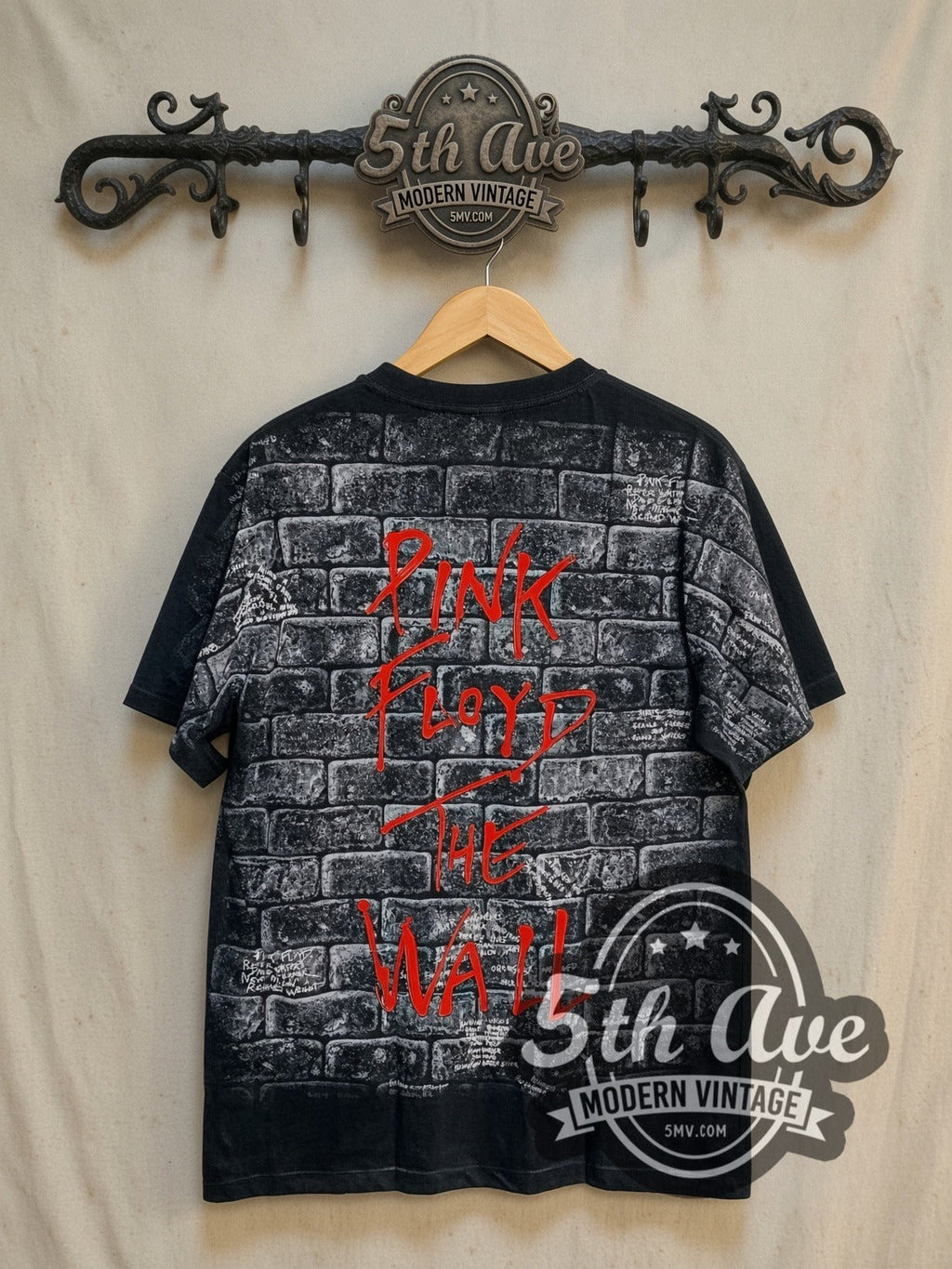 Pink Floyd – The Wall Brick Characters All Over Print – Vintage Band T-Shirt