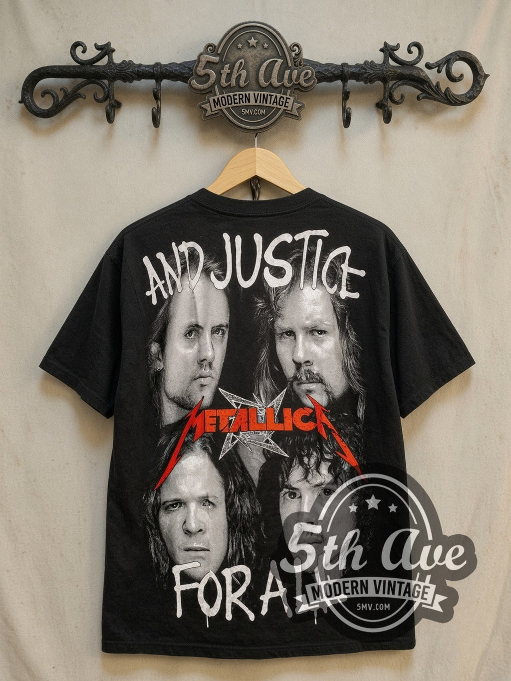 Metallica –...And Justice for All Lady Justice – All Over Print – Vintage Band T-Shirt