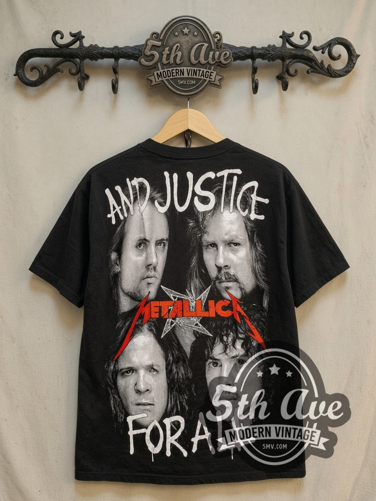 Metallica –...And Justice for All Lady Justice – All Over Print – Vintage Band T-Shirt