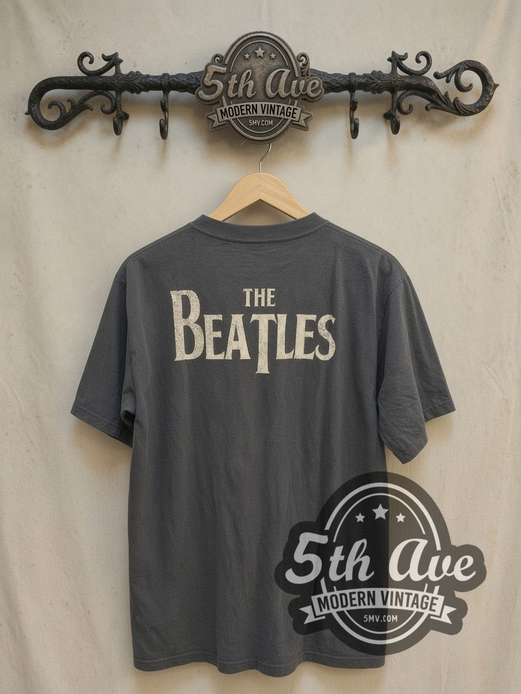 The Beatles – Four Faces Classic Logo – Vintage Band T-Shirt