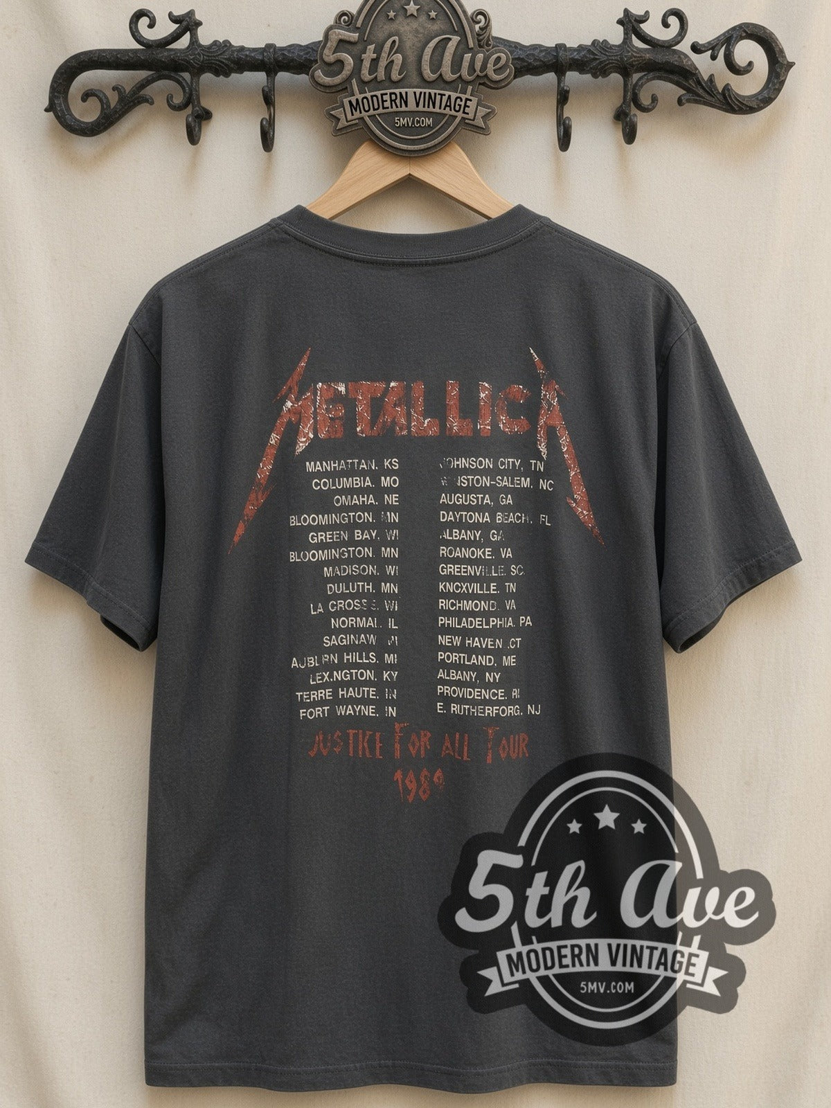 Metallica –...And Justice for All Tour 1989 – Vintage Band T-Shirt