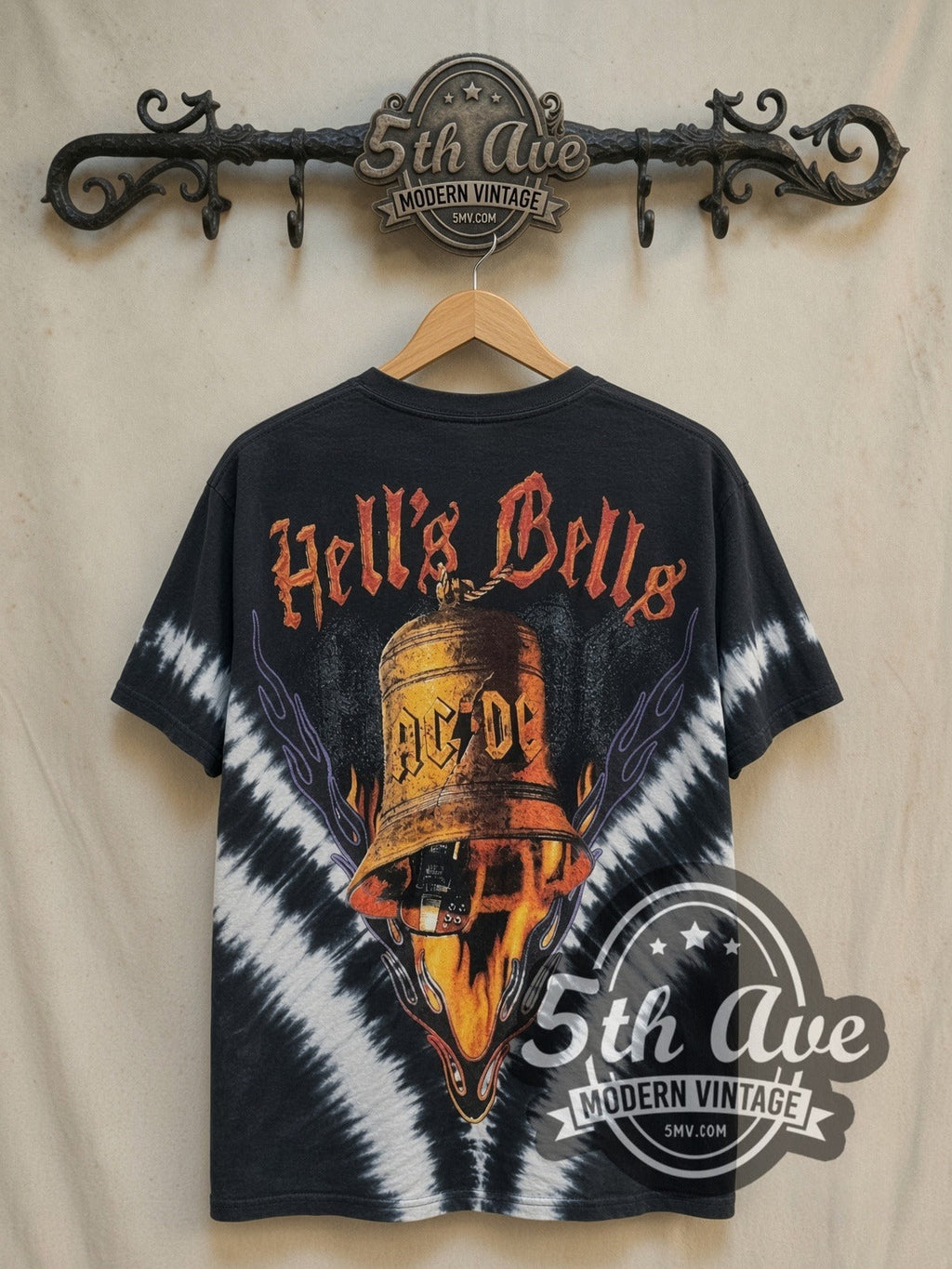 AC/DC – Hells Bells Power Up Tour – All Over Print – Vintage Band T-Shirt