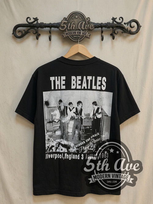 The Beatles – Yellow Border Early Suits Photo – Vintage Band T-Shirt