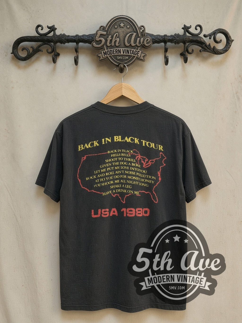 AC/DC – Back in Black Tour 1980 – Vintage Band T-Shirt