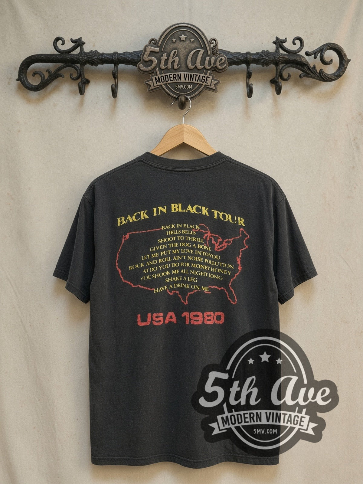 AC/DC – Back in Black Tour 1980 – Vintage Band T-Shirt
