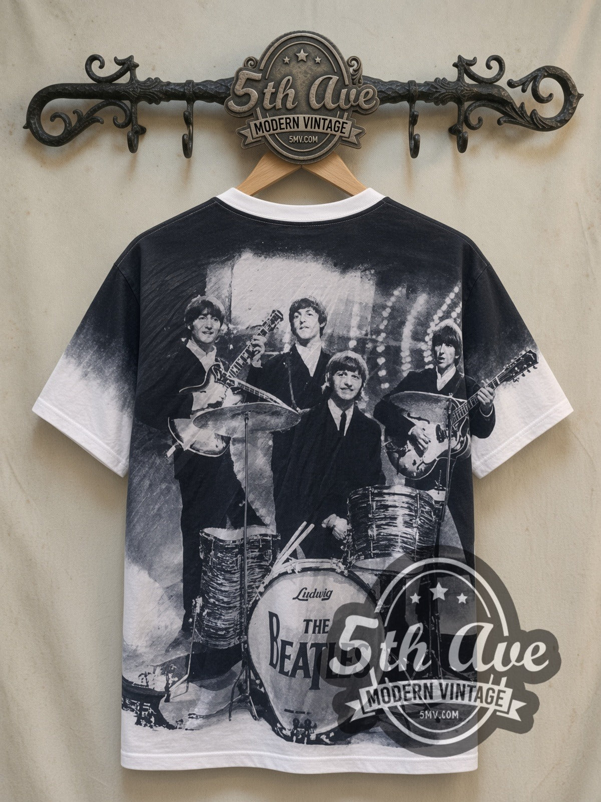 The Beatles – Early Era Live Stage Photo – Vintage Band T-Shirt