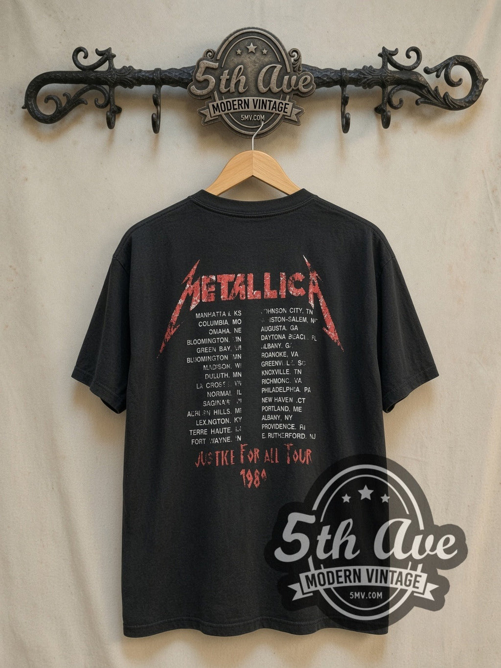 Metallica –...And Justice for All World Tour 1989 – Vintage Band T-Shirt