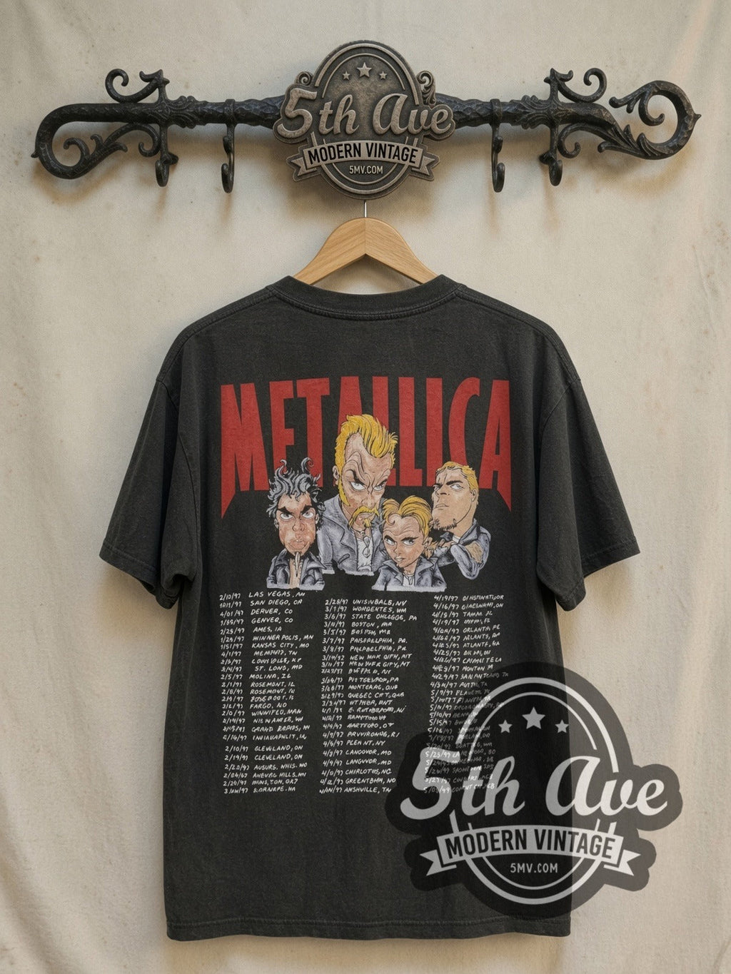 Metallica – Cartoon Graphic – Vintage Band T-Shirt