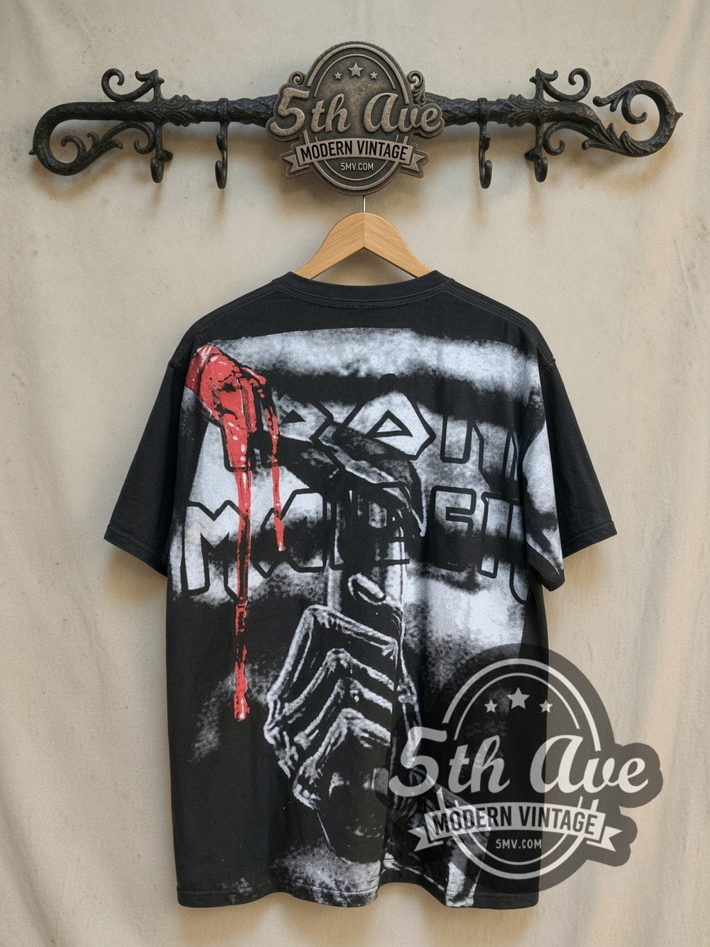 Iron Maiden – Killers Oversized Debut Eddie Face All Over Print – Vintage Band T-Shirt