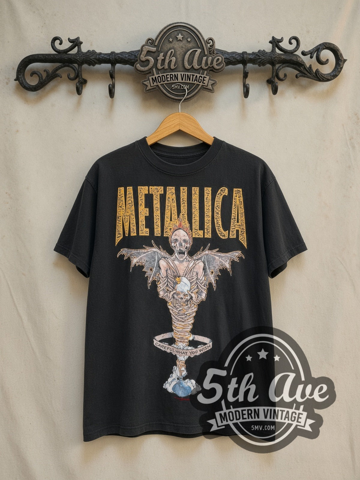 Metallica – King Nothing Careful What You Wish Winged Skeleton – Vintage Band T-Shirt