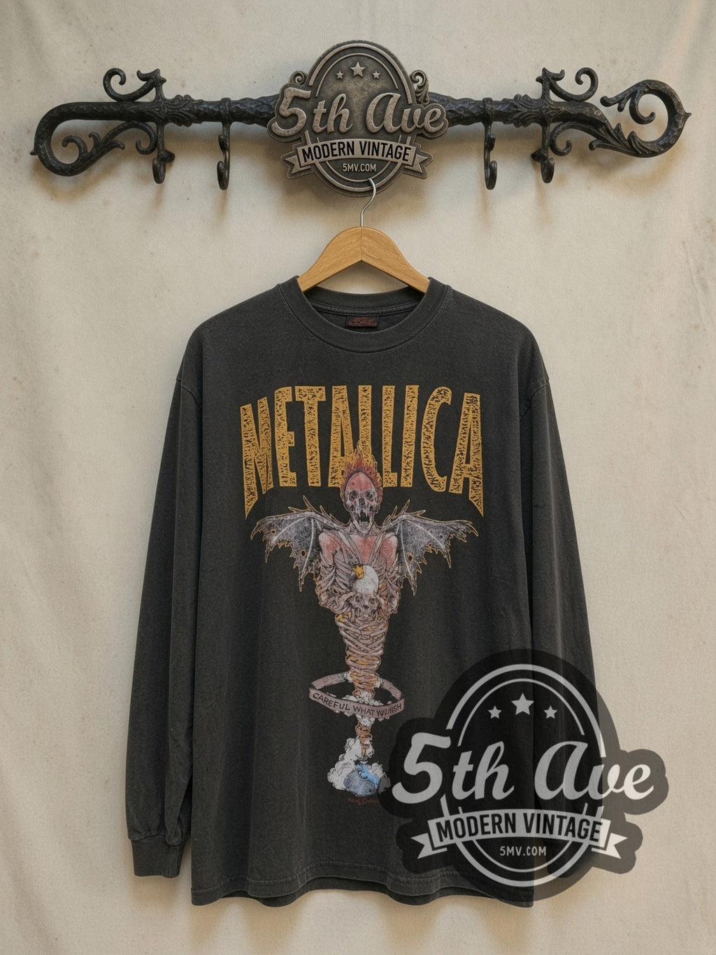 Metallica – King Nothing Careful What You Wish – Vintage Band Long Sleeve T-Shirt