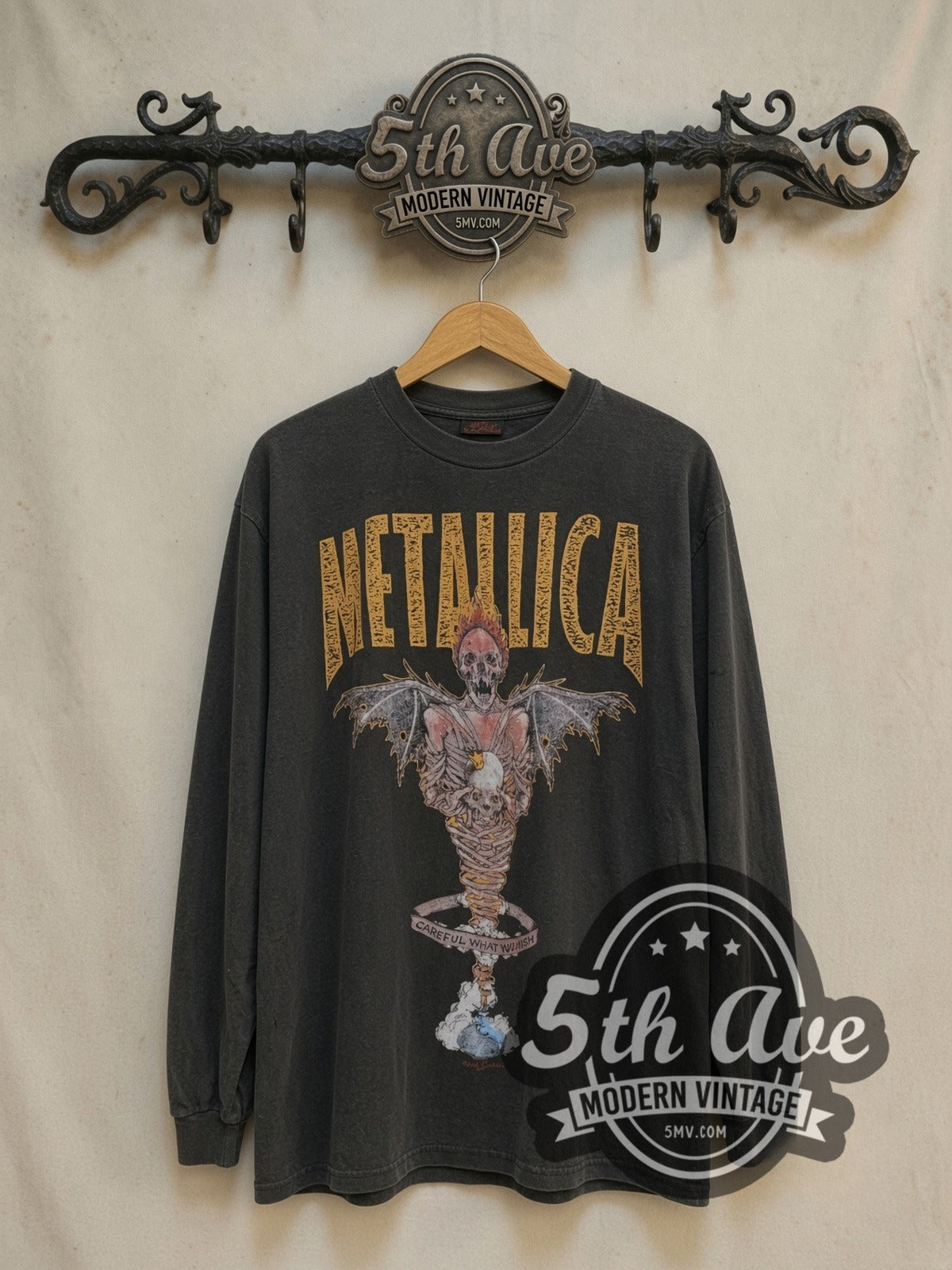 Metallica – King Nothing Careful What You Wish – Vintage Band Long Sleeve T-Shirt