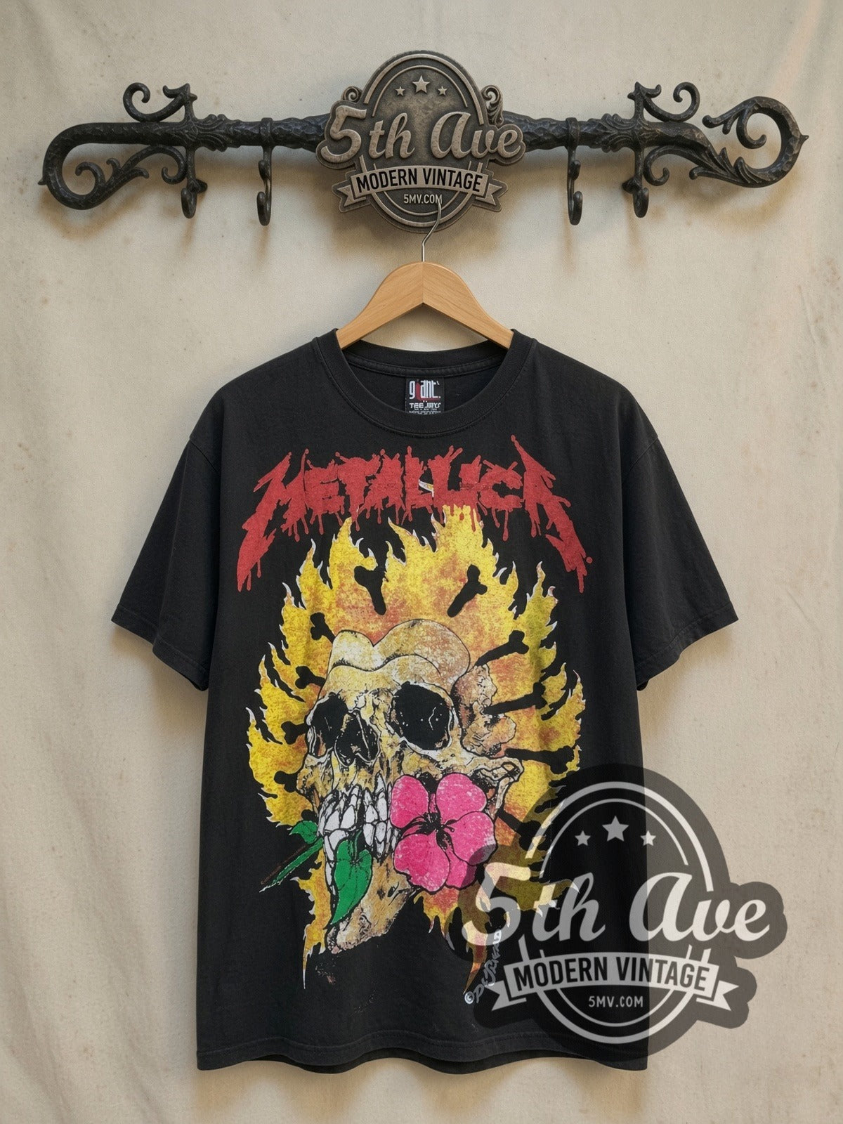 Metallica – Burning Flower – All Over Print – Vintage Band T-Shirt