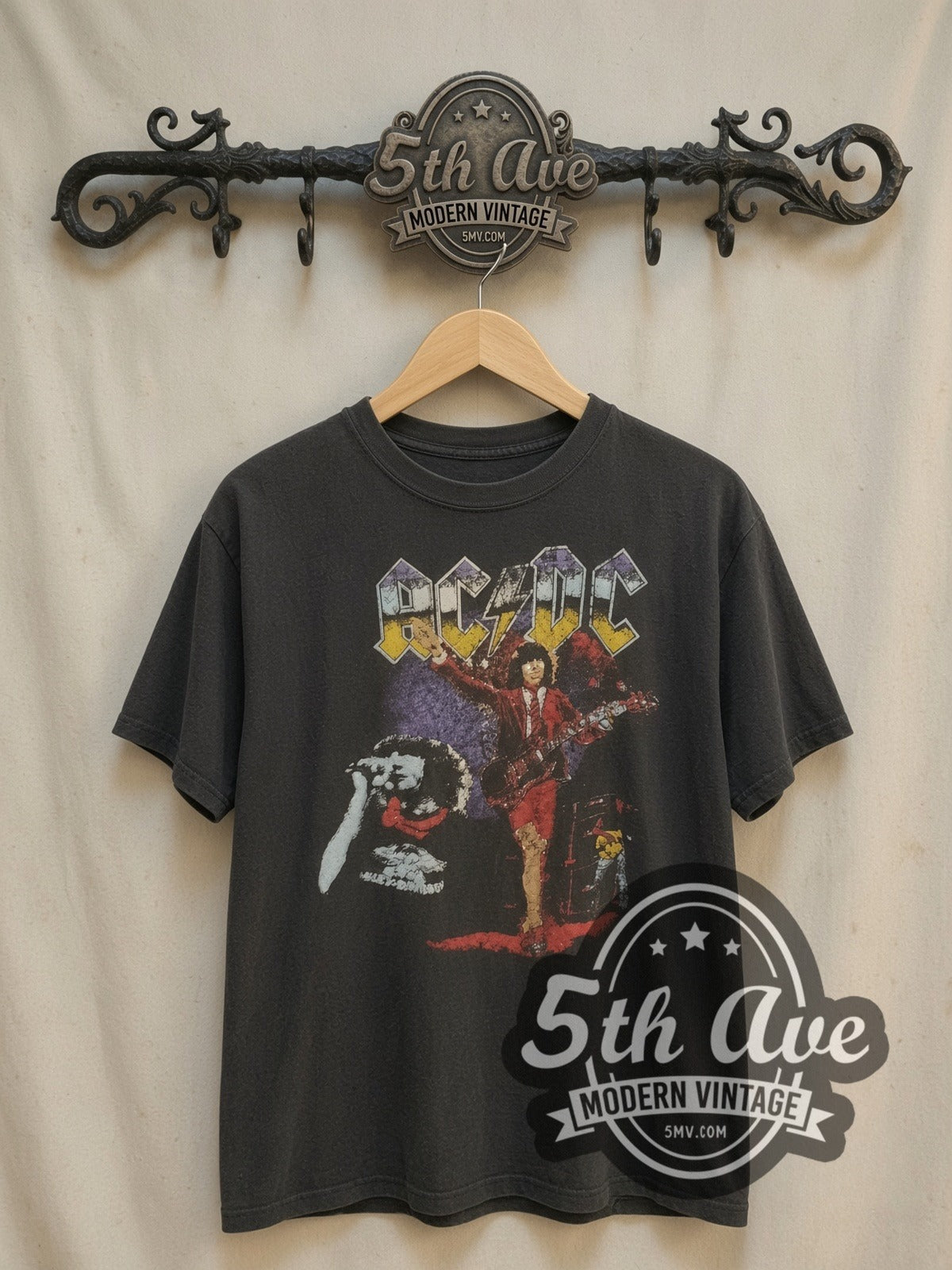 AC/DC – Angus Young Red Schoolboy Purple Haze – Vintage Band T-Shirt