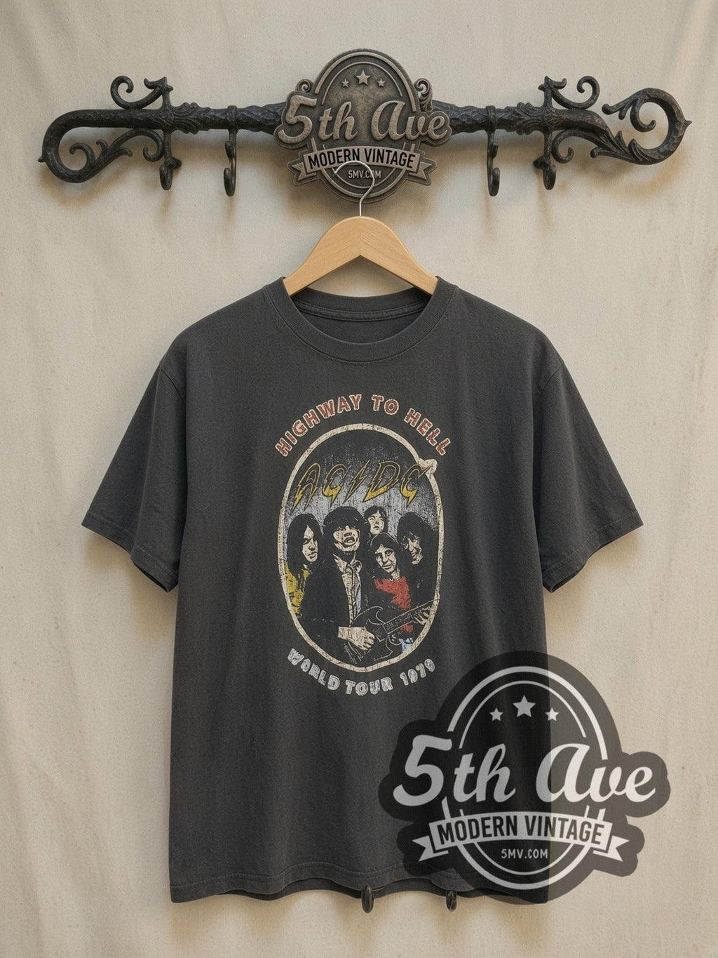 AC/DC – Highway to Hell 1979 World Tour Oval – Vintage Band T-Shirt