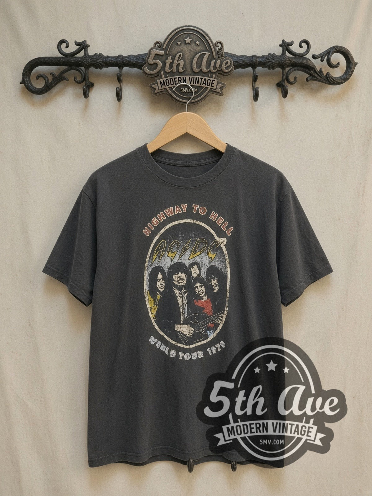 AC/DC – Highway to Hell 1979 World Tour Oval – Vintage Band T-Shirt
