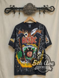 AC/DC – Angus Young Flames – All Over Print – Vintage Band T-Shirt