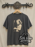 AC/DC – Angus Young Shirtless Guitar Portrait – Vintage Band T-Shirt